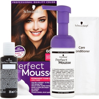 Schwarzkopf Perfect Mousse Permanent Color barva na vlasy 668 oříšek