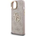 CG MOBILE iPhone 15 GUESS 4G METAL LOGO STAND пластмасов протектор за телефон, удароустойчив, амортисьор, цвят ROSS (GUHCP15SPCS4GP4P)