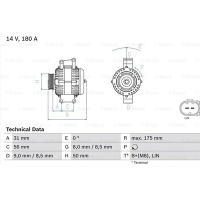 Alternátor BOSCH 0 986 048 450
