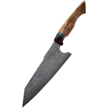 HARAHU Дамаски кухненски нож YU-37466 - Kiritsuke / Кафяв KP37466 (YU-37466)