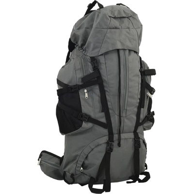 vidaXL Туристическа раница, сива, 100 л, Оксфорд плат (4009975)