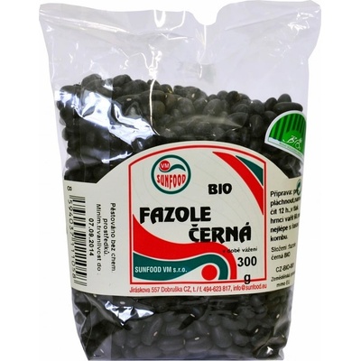 Sunfood Bio černá fazole 300 g – Zboží Dáma