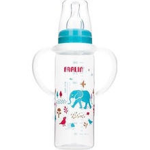 Farlin dojčenská fľaša štandard s držadlom modrá 240 ml