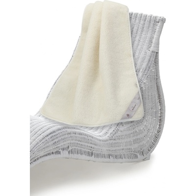 Wooline Vlnená Merino deka Thumbled svetlá krémová 75x100