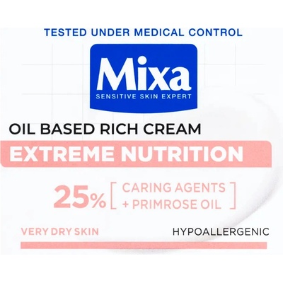 Mixa Extreme Nutrition pleťový vyživující olejový krém 50 ml