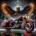 Norimpex - Puzzle Diamant painting: Motorcycle with an eagle 30x40cm - 1 - 39 piese