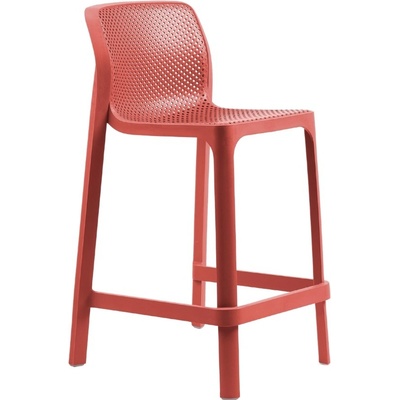 Nardi Net 65 cm Červená plastová zahradní barová židle