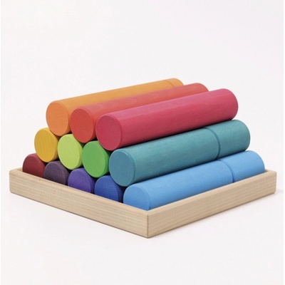 Grimm's dřevěné válečky - velké Duhová – Zboží Dáma