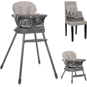 Lorelli СТОЛ ЗА ХРАНЕНЕ 3в1 siesta beige leather (10100532507)