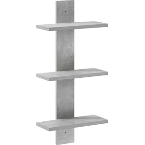 vidaXL Стенен рафт Бетонно сиво 30 x 13.5 x 64.5 cm (8020316)