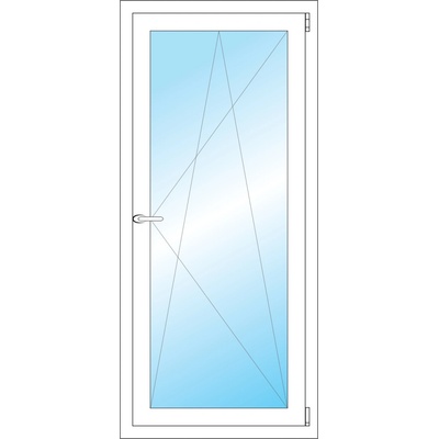 OKNA HNED Plastové okno 63x139 cm (630x1390 mm) bílé otevíravé a sklopné pravé