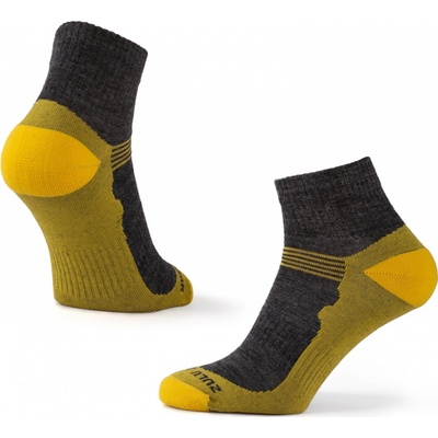 Zulu ponožky Merino Lite Women sivá/žltá