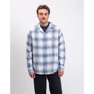 Carhartt WIP kostkovaná košile dlouhý rukáv Tyers Shady blue