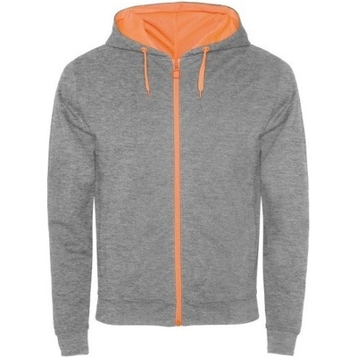 Roly mikina Fuji pánská na zip E1105-58223 Melír/oranžová