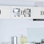 vidaXL Стенен стъклен шкаф PORTO 2 бр. Бяло Инженерна дървесина (885186)