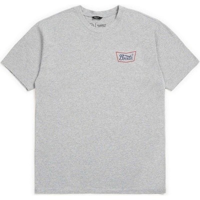 Brixton tričko Stith S/S Stnd Tee Heather Grey/Red/Blue