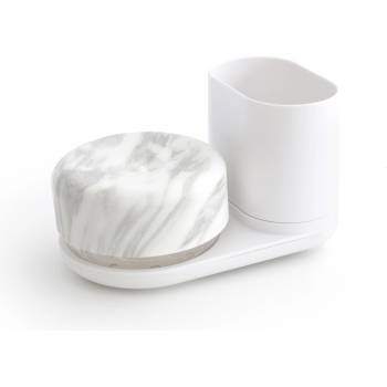 Bosign Стойка за четки с помпа за почистващ препарат Caddy Compact Do-Dish мраморен цвят (263107)