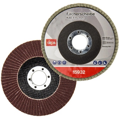 DEMA Lamelový vejárový brúsny kotúč 115 mm K80