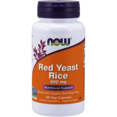 Now Foods Červená Rýže Red Yeast Rice 600 mg 60 kapsúl