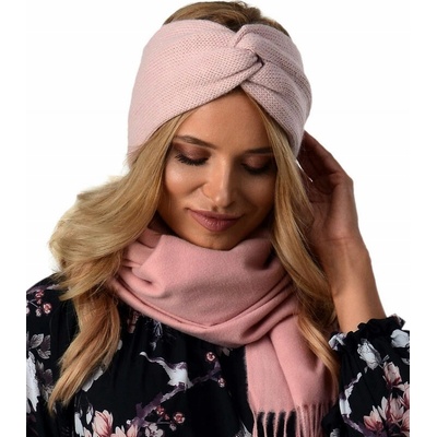 Pletená čelenka ZIZI12 Farba: Ružový, Veľkosť: Universal