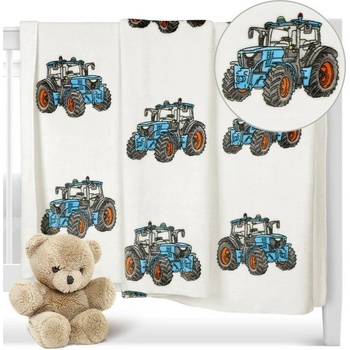 Bellatex Detská prikrývka Ella Traktor modrá