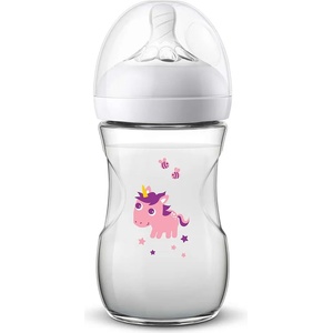 Philips Шише за хранене Natural 260 мл, PP - декорация ЕДНОРОГ (00A.0464.002)
