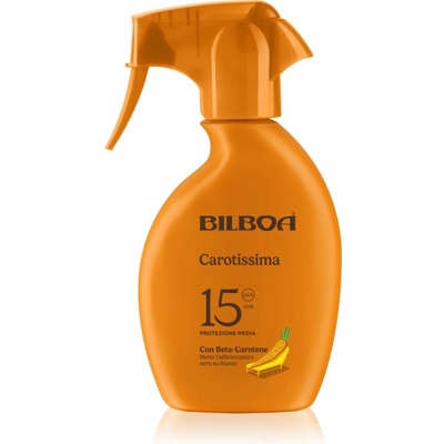 Bilboa Carotissima Trigger слънцезащитен спрей с бета каротин SPF 15 250ml