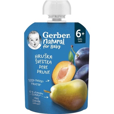 Nestlé Natural kapsička hruška a švestka 90 g
