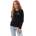 DKNY Блуза DKNY Rhinestone Velour Logo Crew Neck Sweatshirt - Black