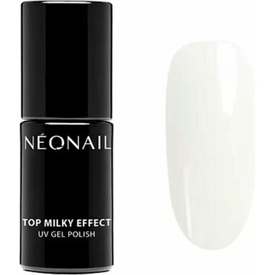 NeoNail _Top Milky Effect Krémový mléčný hybridní vrchní lak s poloprůhledným krytím 7,2 ml