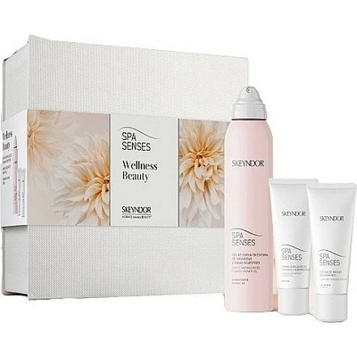 Skeyndor Spa Senses Welness Beauty Set - Pěnový sprchový gel 150 ml + peeling 50 ml + tělové mléko 30 ml Dárková sada