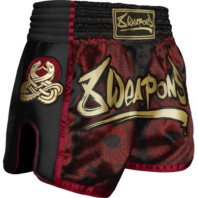 Muay Thai šortky 8 Weapons super Mesh NAGA Black/Red