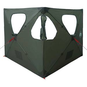vidaXL Ловна шатра 145 x 145 x 150 см Военнозелено Полиестер и стомана (42028726) Палатка