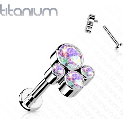 Šperky4U piercing do brady ucha titan TIT1188AB-1208