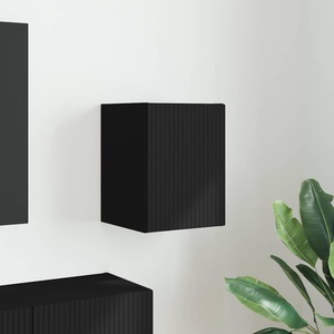 vidaXL TV стенен шкаф 30 x 31 x 40 см Черно Инженерна дървесина (892251)
