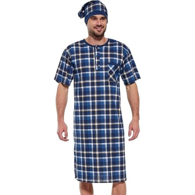 Cornette 109/25 pánská noční košile kr.rukáv tm.modrá