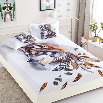 EmonaMall Долен чаршаф с ластик и две калъфки EmonaMall, 3 части - Модел S15753 (S15753-9999c8)