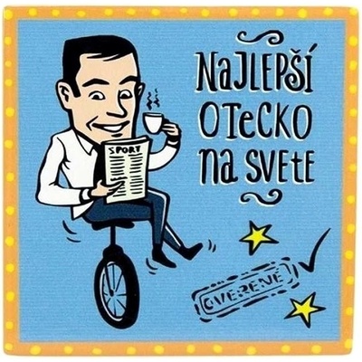 GiftyCity Podtácek keramika Najlepší otecko SK 11cm