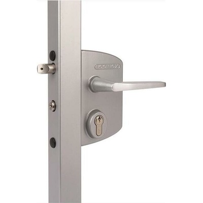 LOCINOX LAKQ ZILV - komplet zámkovej krabice pre profil 40 až 60 mm, pre krídlové bránky, strieborný LAKQ4040U2L_ZILV