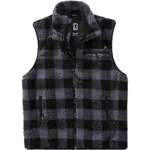 Brandit Брандирана поларена жилетка Teddyfleece, черна/сива (5025.28)