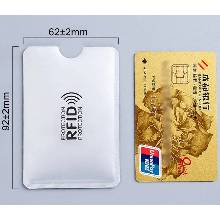 Obal na kreditní kartu - Blokace RFID silver