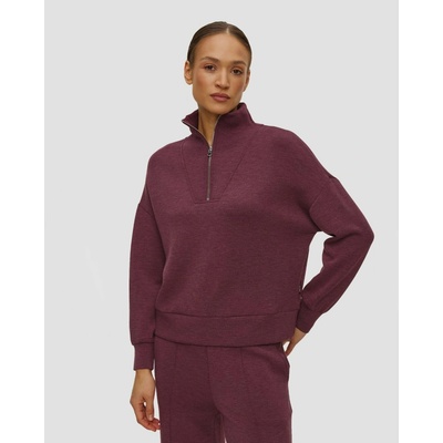 Varley Hawley Half Zip Sweat bordová