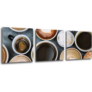 Impresi Obraz Druhy kávy - 90 x 30 cm (3 dílný)