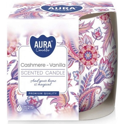 Декоративна свещ с аромат aura casmir vanilie и горене 20 часа (sn71s-61)