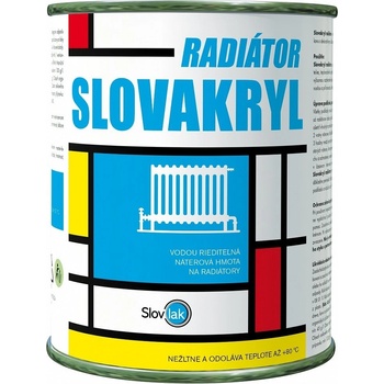 Slovakryl Radiátor farba na radiator 1000 biely 0,75 l