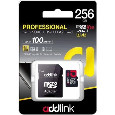 addlink Professional microSDXC 256GB C10/UHS-I/V30/U3 (ad256GBMSXU32A)
