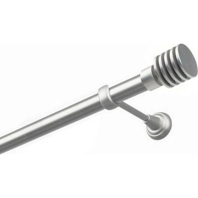 OK-GarnýžeCZ Garnýž kovová jednořadá 25mm Talarki satina 130 cm do stěny / na tunýlek - bez kroužků