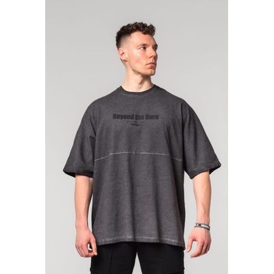 Nebbia Washed-off Oversized tričko No shortcuts 369 černé