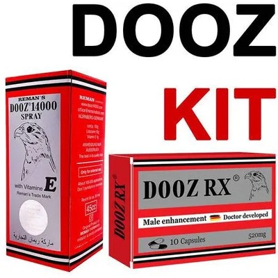 DOOZ KIT - DOOZ 14000 спрей за задържане + DOOZ Rx 10 капсули за ерекция