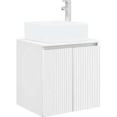 vidaXL Монтирана на стена мивка и тоалетка Бяло 49, 5 x 41 x 63 см (890402)